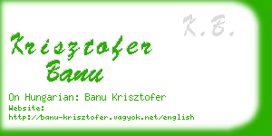 krisztofer banu business card